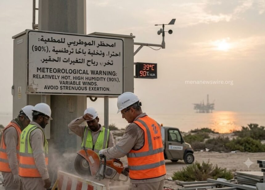 Gulf Meteorology Alerts Warn of Relatively Hot Weather, Variable Winds, and Relative Humidity Reaching 90% Gulf Meteorology Alerts Warn of Relatively Hot Weather, Variable Winds, and Relative Humidity Reaching 90%
